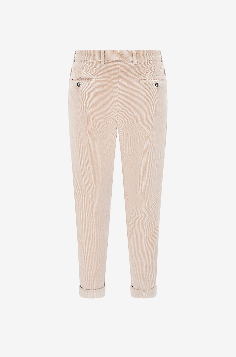 B SETTECENTO Nerio cotton corduroy pleated trousers Men Light beige 2