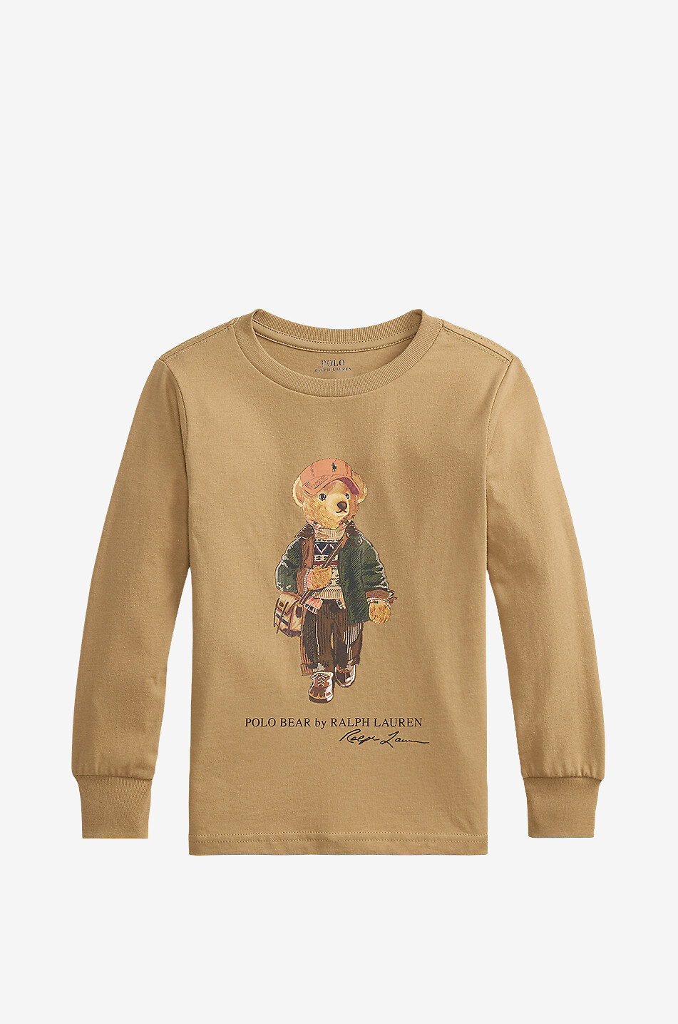 POLO RALPH LAUREN T-shirt à manches longues en coton imprimé garçon Polo Bear Garçon CAMEL 1