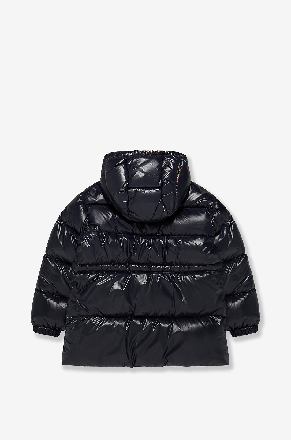 MONCLER A-förmige Mädchen-Daunenjacke aus glänzendem Nylon mit Kapuze Sesie Mädchen DUNKELBLAU 2