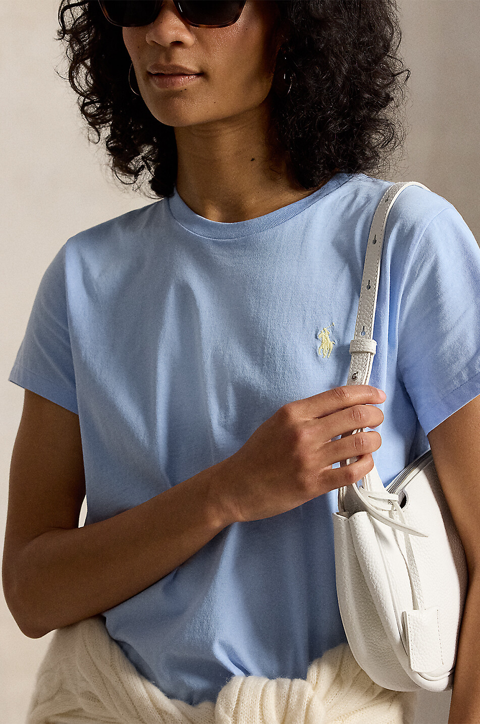 POLO RALPH LAUREN Pony Classic Fit short-sleeved crewneck T-shirt Women LIGHT BLUE 7