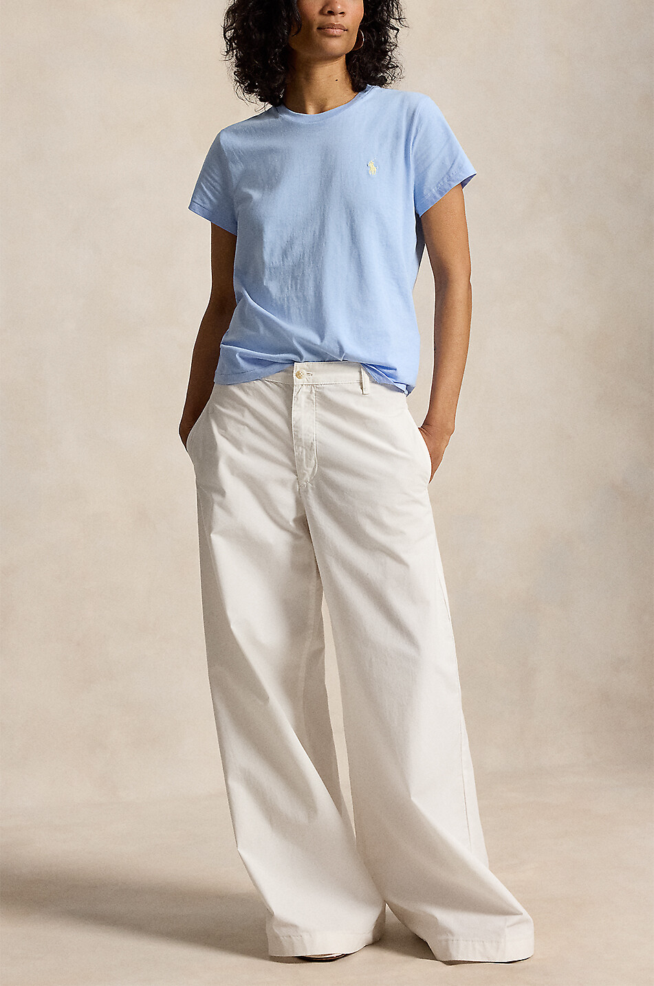 POLO RALPH LAUREN Pony Classic Fit short-sleeved crewneck T-shirt Women LIGHT BLUE 6