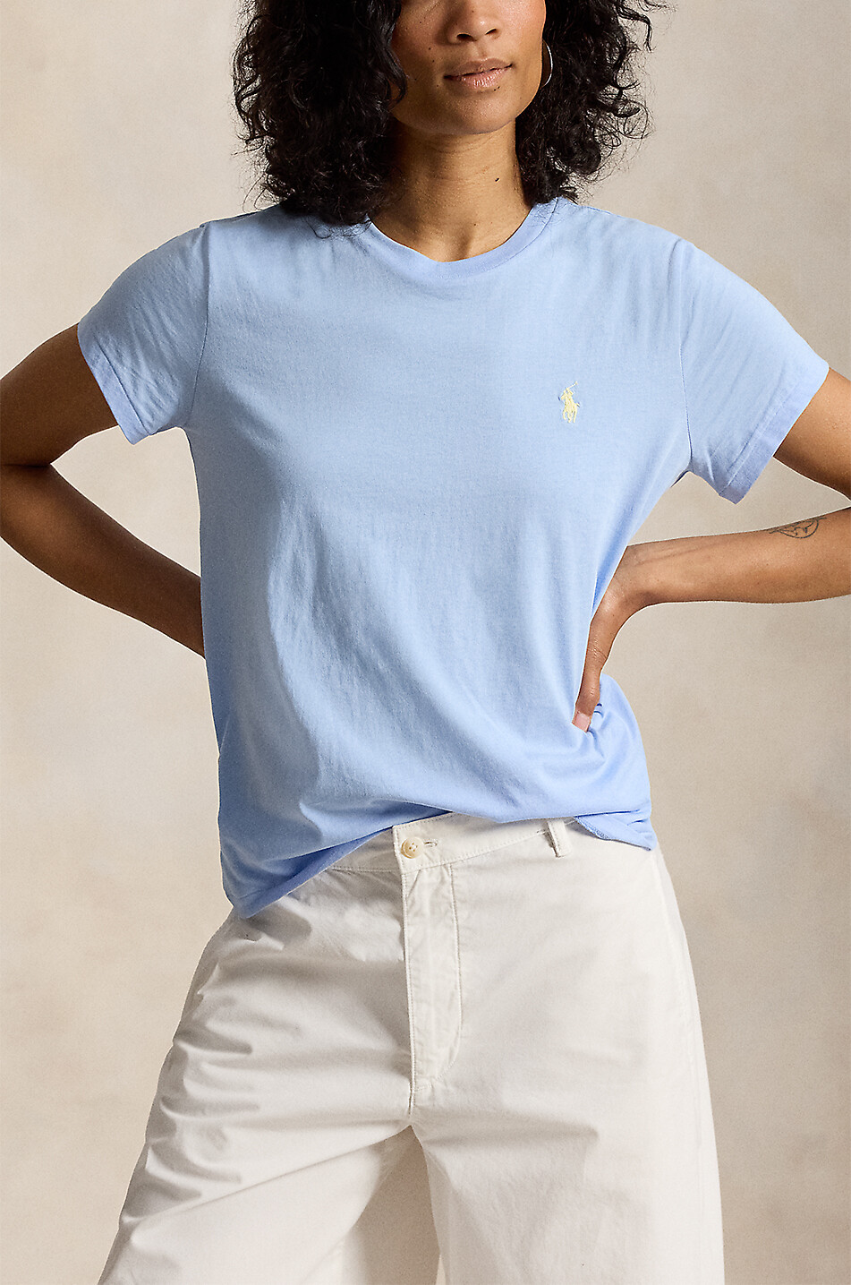 POLO RALPH LAUREN Pony Classic Fit short-sleeved crewneck T-shirt Women LIGHT BLUE 3