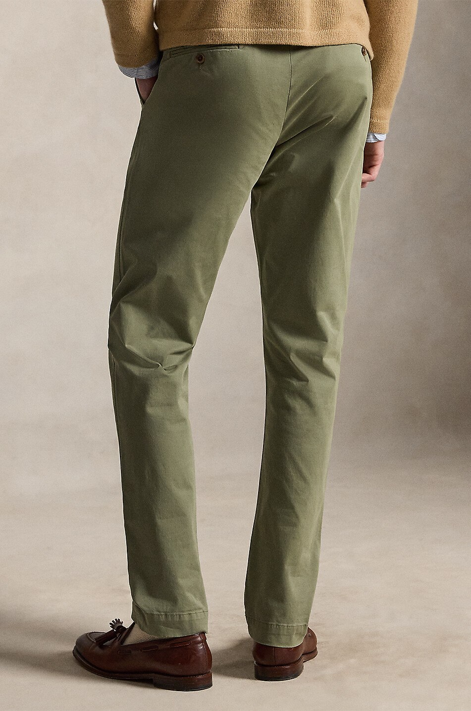 POLO RALPH LAUREN Jarrett cotton satin slim fit chino trousers Men MEDIUM GREEN 3