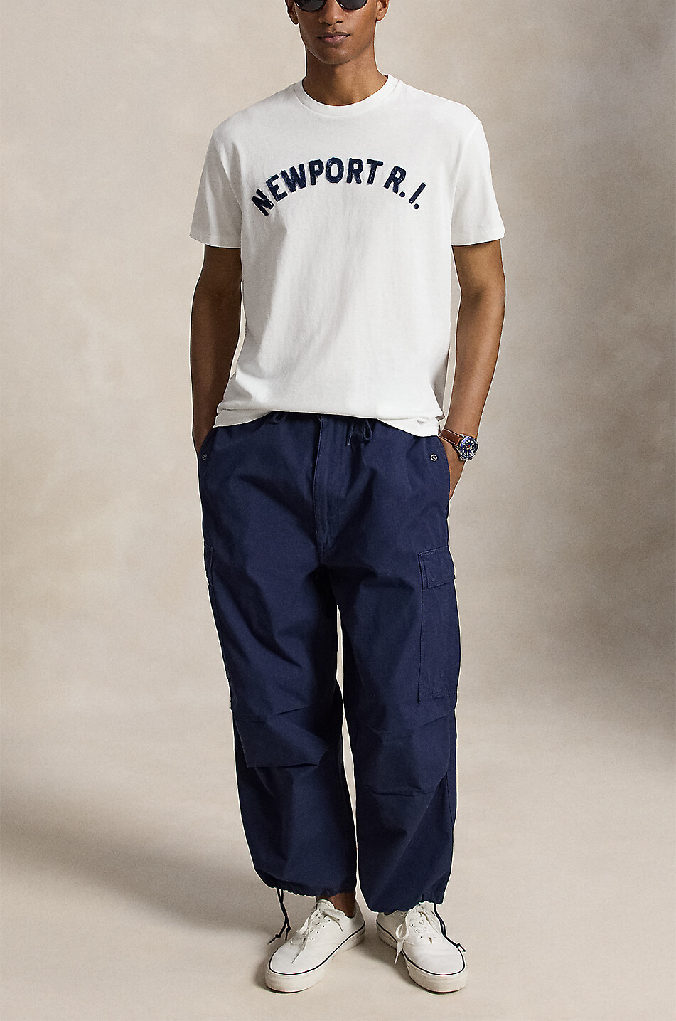 POLO RALPH LAUREN Bedrucktes Kurzarm-T-Shirt Newport R.l. Classic Fit Herren WEISS 4