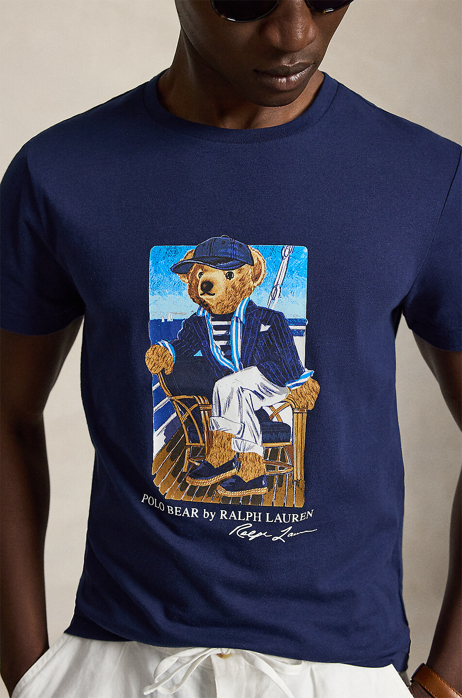 POLO RALPH LAUREN Sailing Polo Bear Custom Slim Fit short-sleeved printed T-shirt Men DARK BLUE 6