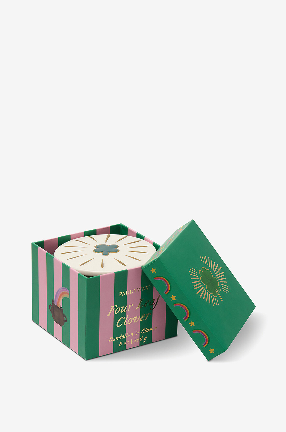 PADDYWAX Charmed 4 Leaf Clover Dandelion & Clover scented candle - 226g Home Colourless 3