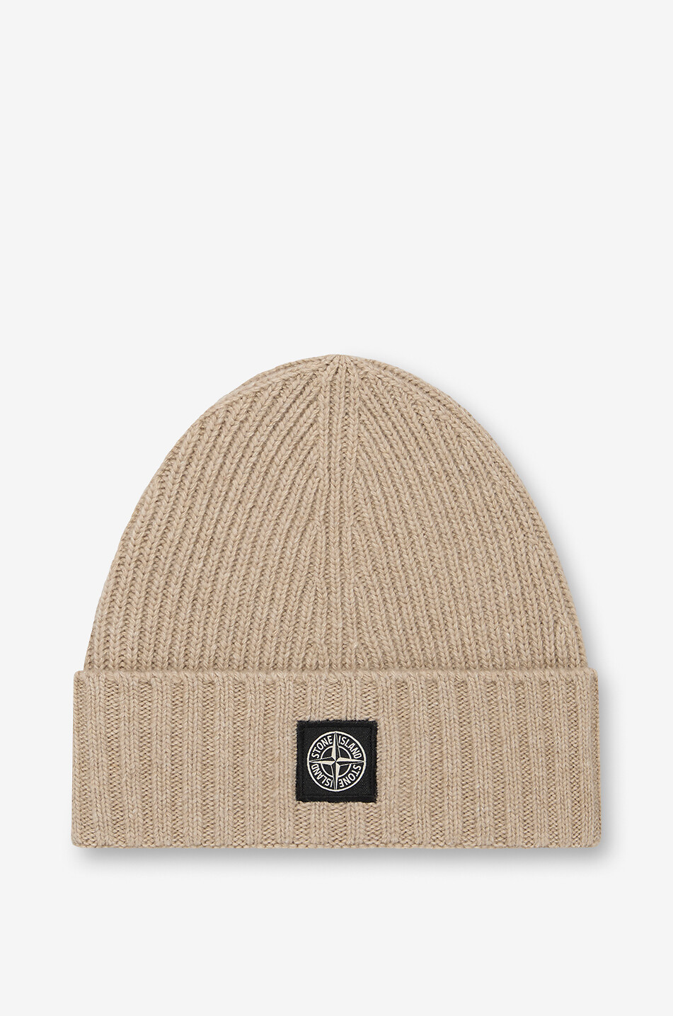 STONE ISLAND JUNIOR N100003 Ribbed Wool Cashmere boys' rib rib knit beanie Boy BEIGE 1