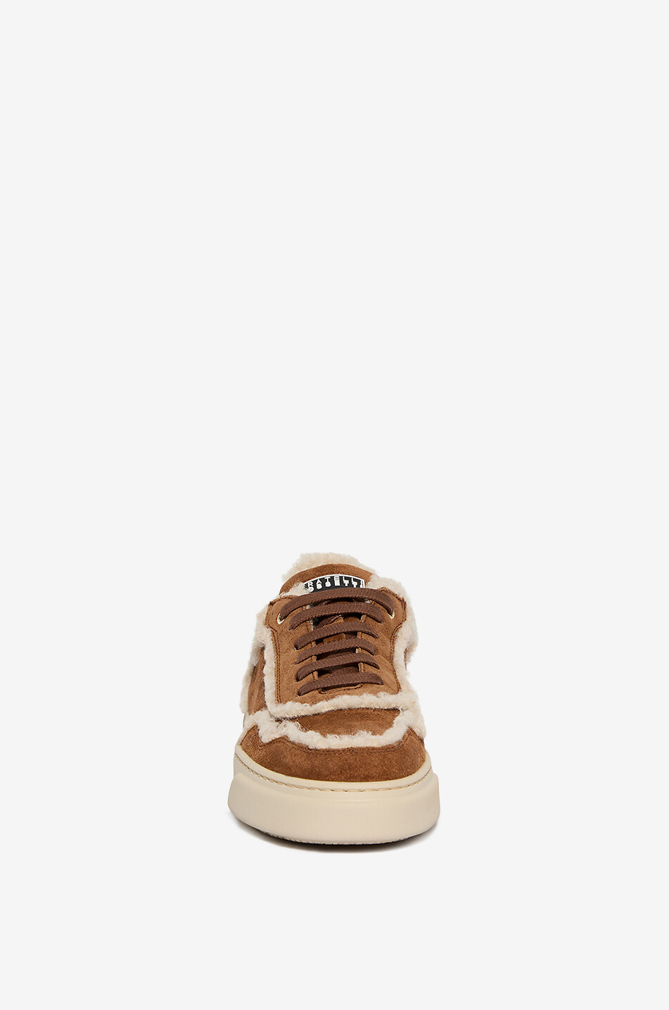 FRATELLI ROSSETTI Warme niedrige Schnürsneakers aus Wildleder und Stoff Damen HELLBRAUN 2