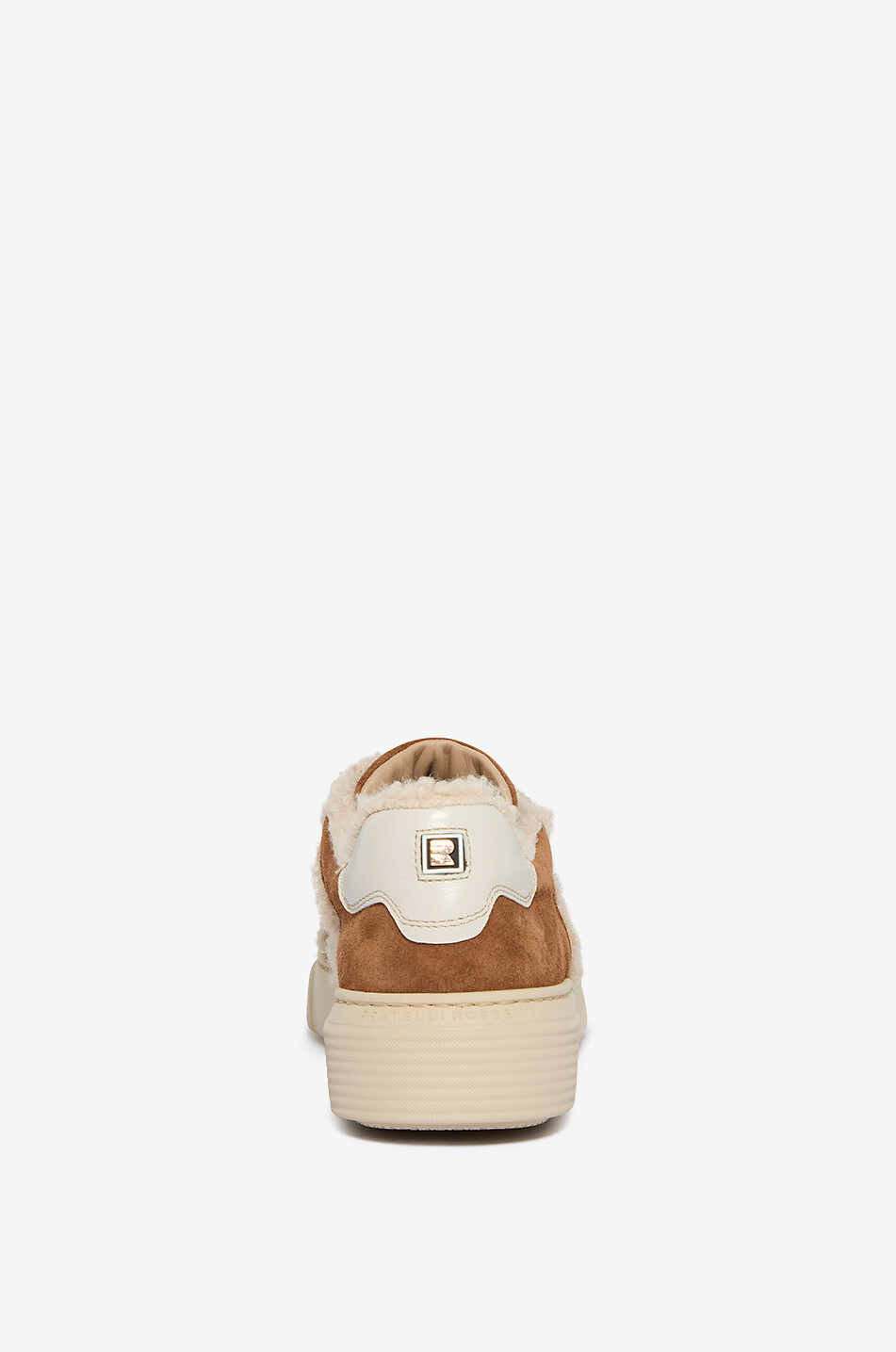 FRATELLI ROSSETTI Warme niedrige Schnürsneakers aus Wildleder und Stoff Damen HELLBRAUN 4