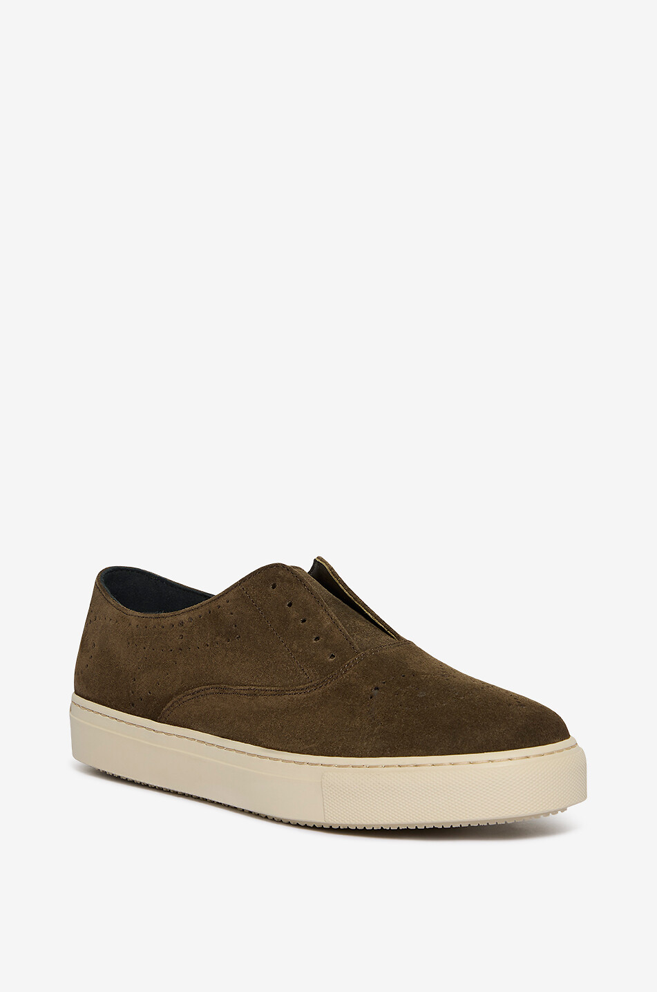 FRATELLI ROSSETTI Baskets slip-on perforées en daim Hobo Sport Femme VERT FONCÉ 1