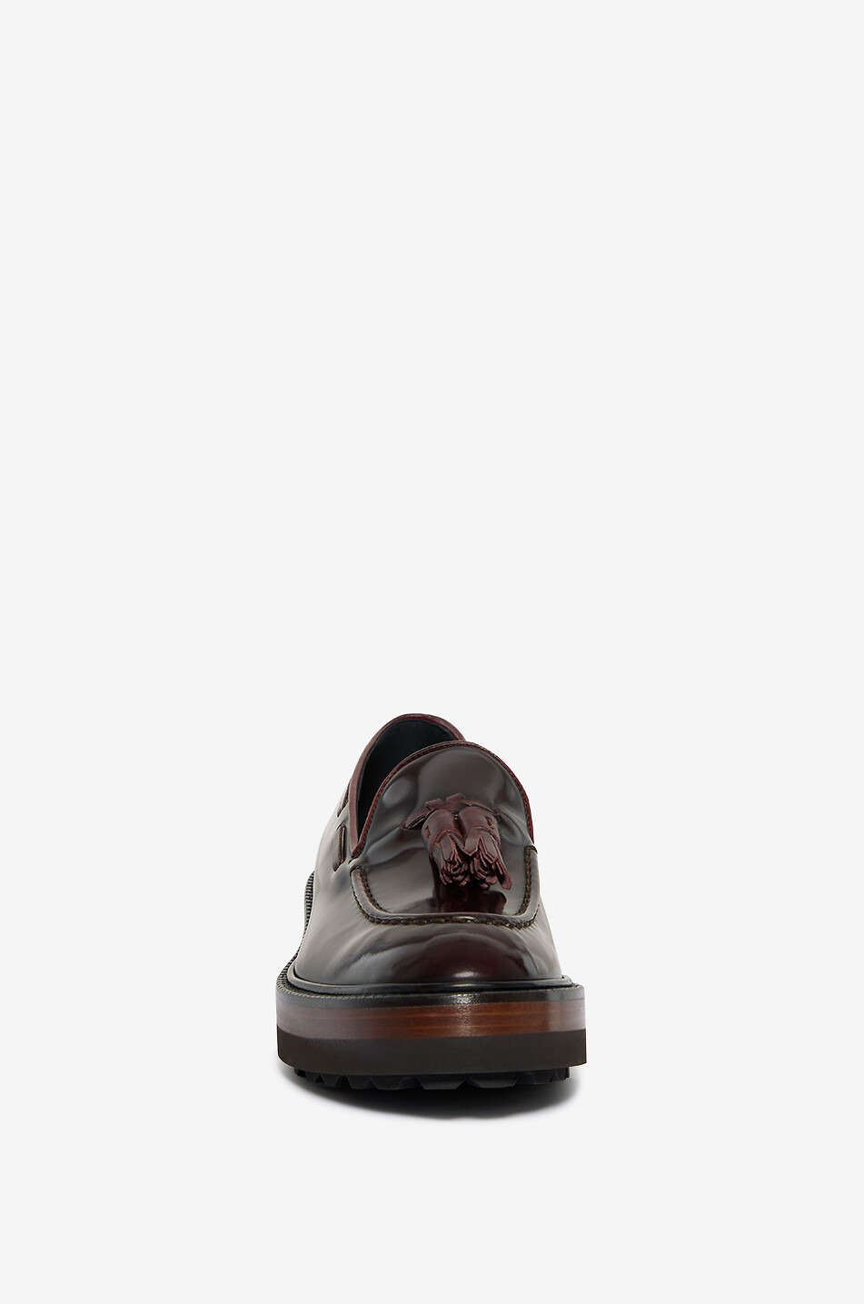 FRATELLI ROSSETTI Mocassins à pompons en cuir verni Brera Femme ROUGE FONCÉ 2