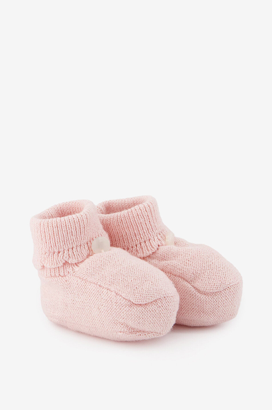 TARTINE ET CHOCOLAT Babyhausschuhe aus Baumwoll-Kaschmirmischstrick Baby HELLROSA 1