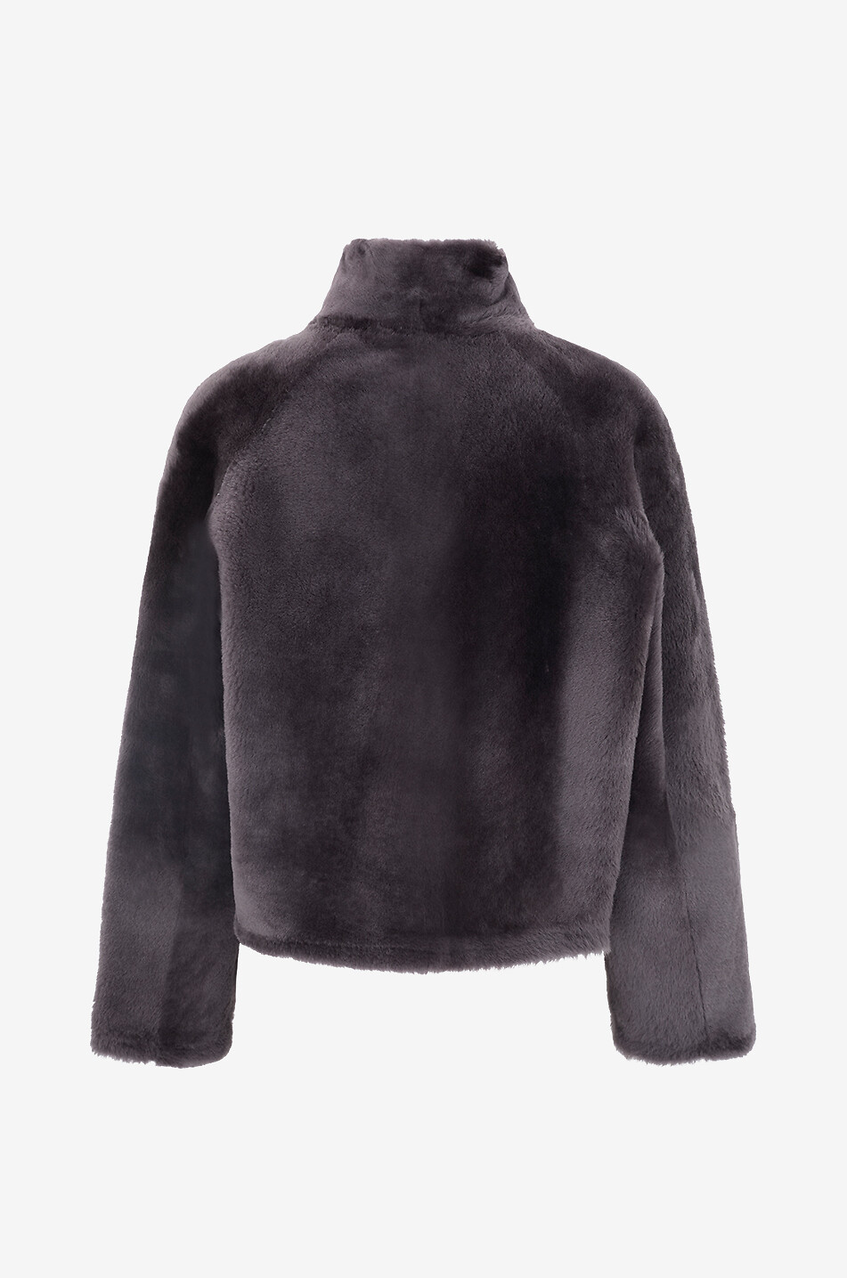 ARMA Ariana reversible shearling short coat with funnel neck Women DARK GREY 2