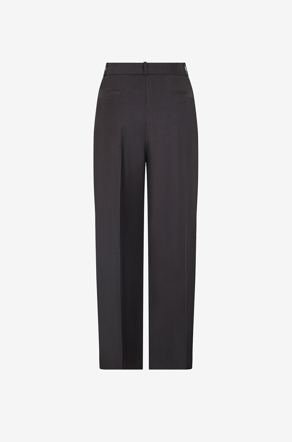 LOULOU DE SAISON Sbiru Lds virgin wool straight-leg pleated trousers Women DARK BROWN 2