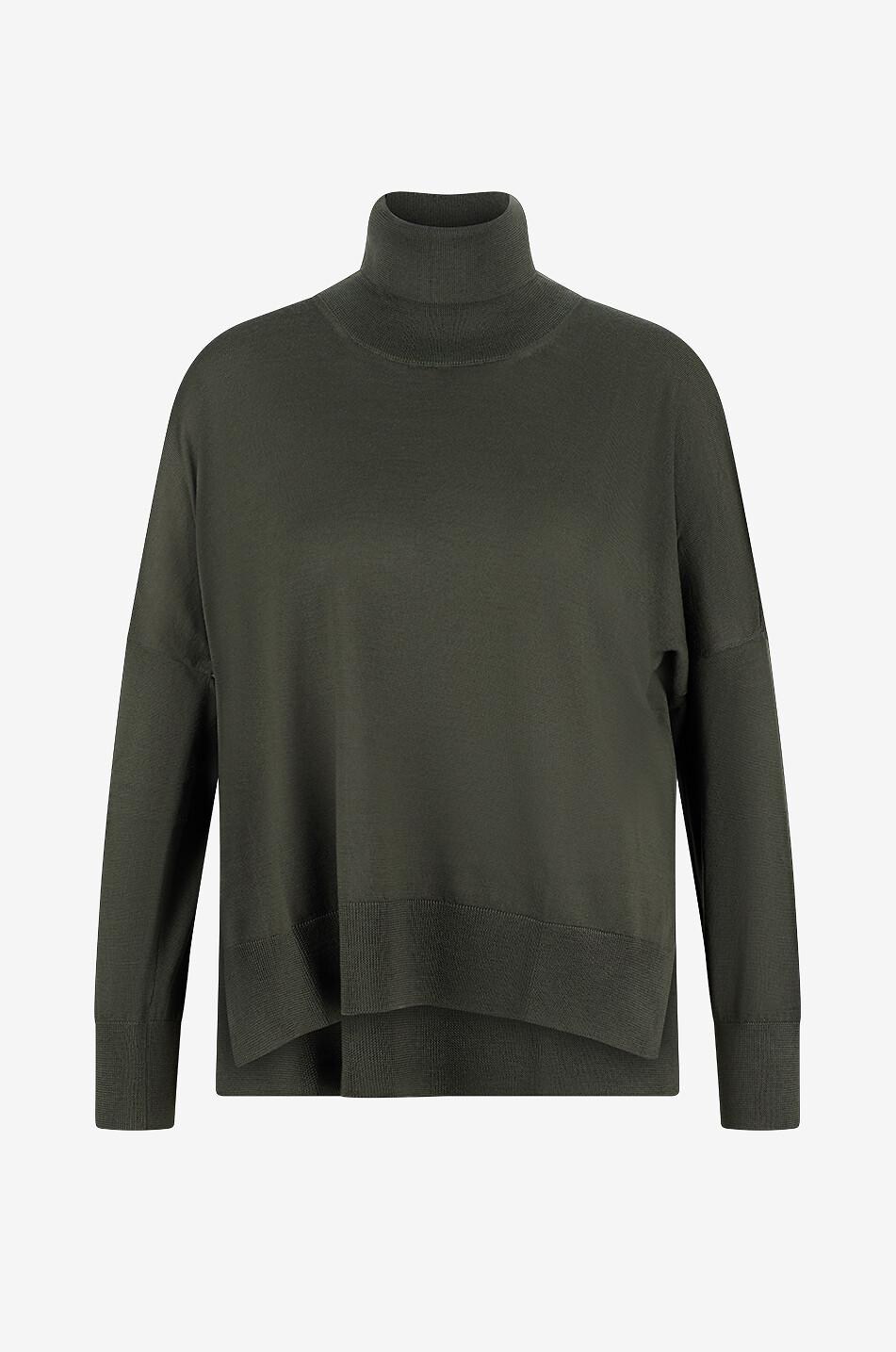 BONGENIE Turtleneck jersey pullover Tasmania 16GG Women DARK GREEN 1