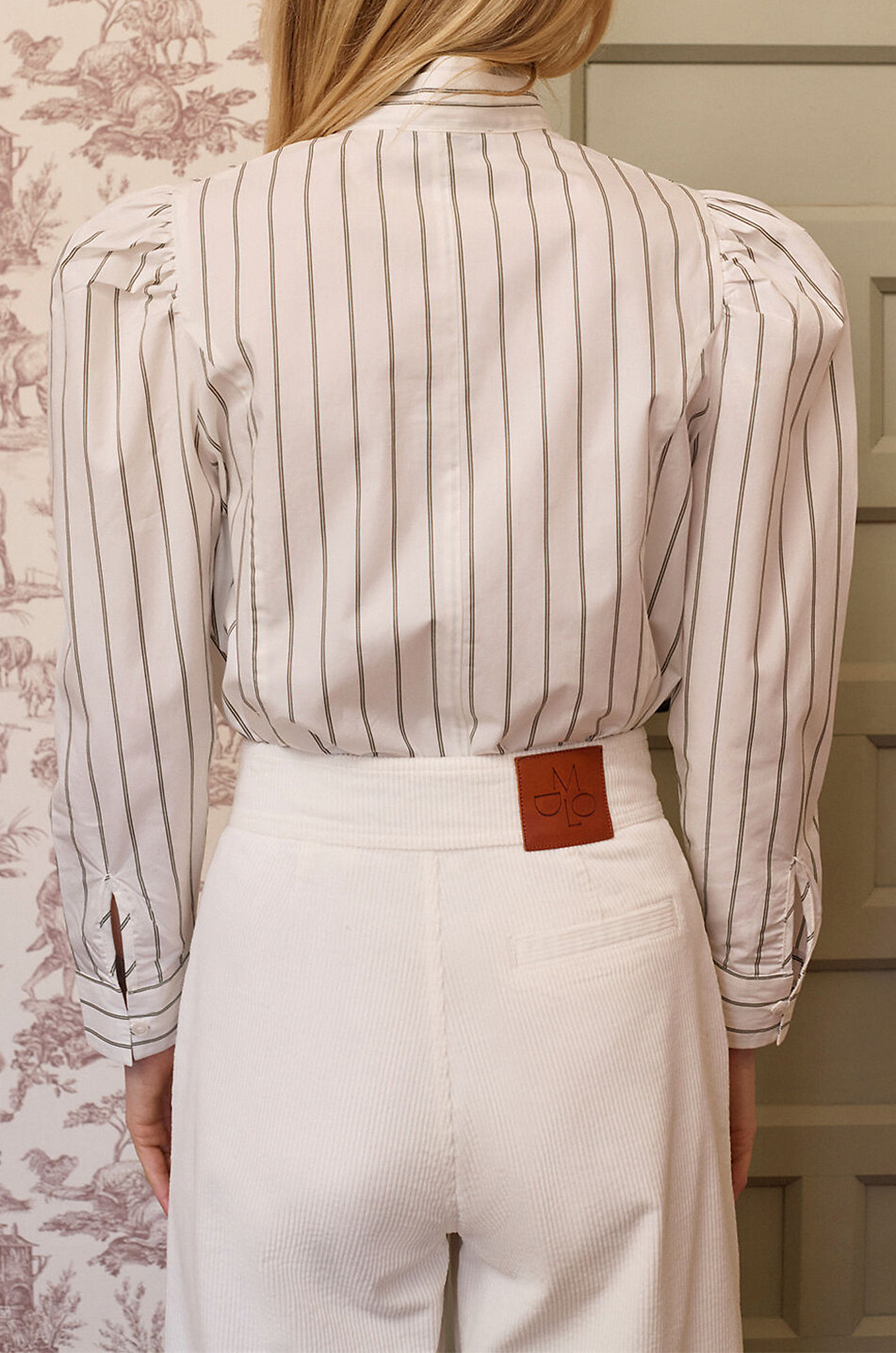 MARIA DE LA ORDEN Iza striped cotton poplin shirt with officer collar Women MULTI COLOURED 2