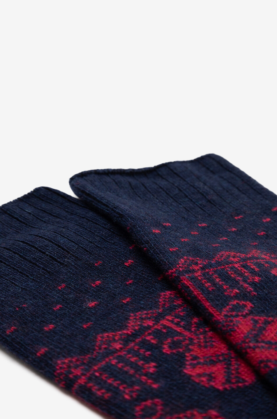SOZZI MILANO Chaussettes courtes Fantaisie en viscose et cachemire mélangé Homme BLEU FONCE 2