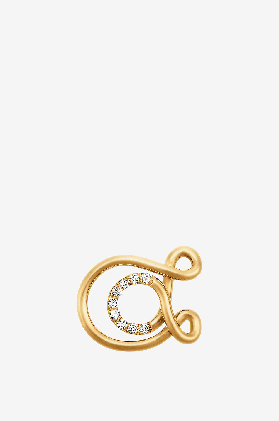 Halskette aus Gelbgold mit Diamant-Anhänger Alphajoaillerie - Buchstabe A