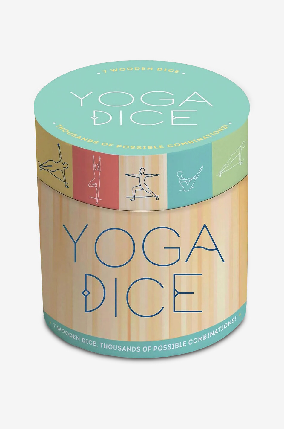 Yoga Dice set of seven wooden yoga dice
