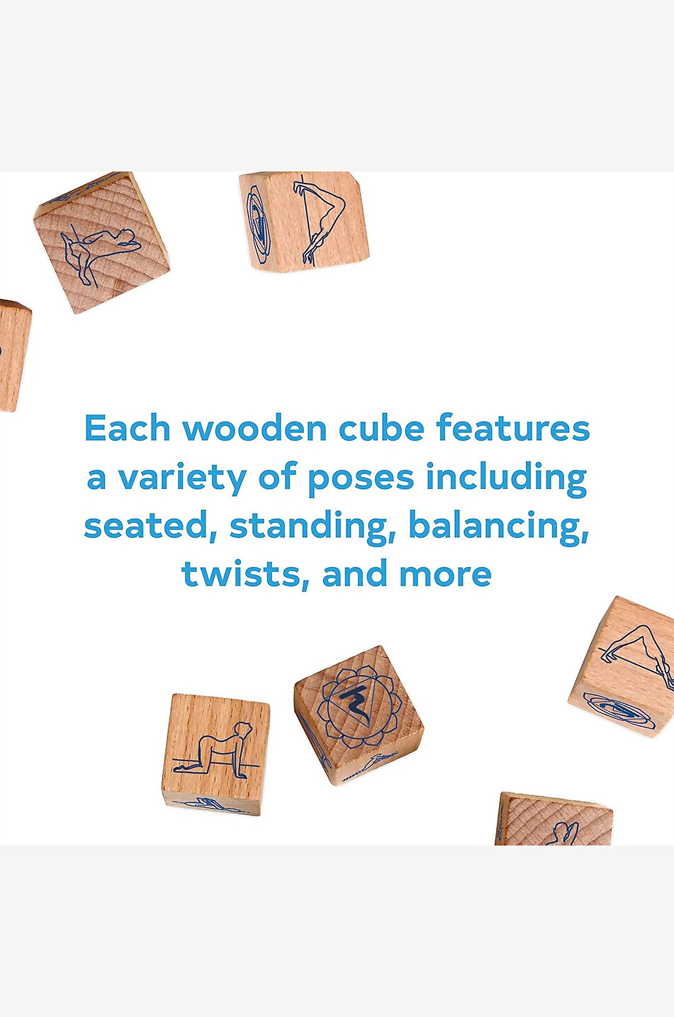 NEW MAGS Yoga Dice set of seven wooden yoga dice Home MULTI COLOURED 3