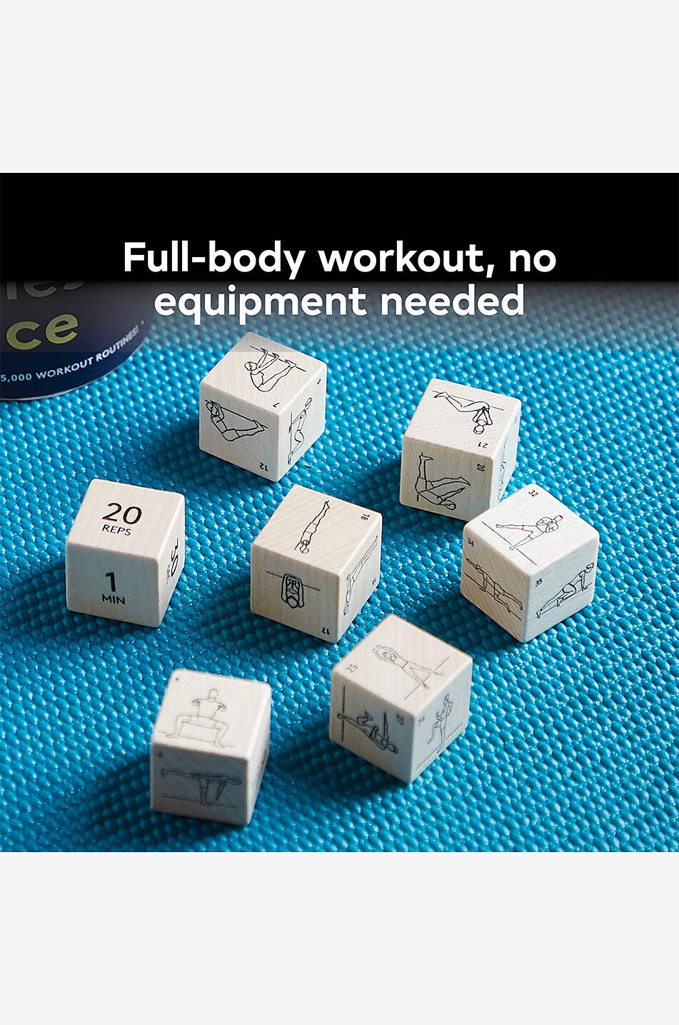 NEW MAGS Lot de sept dés en bois pour exercices sportifs Fitness Dice Maison MULTICOLORE 2