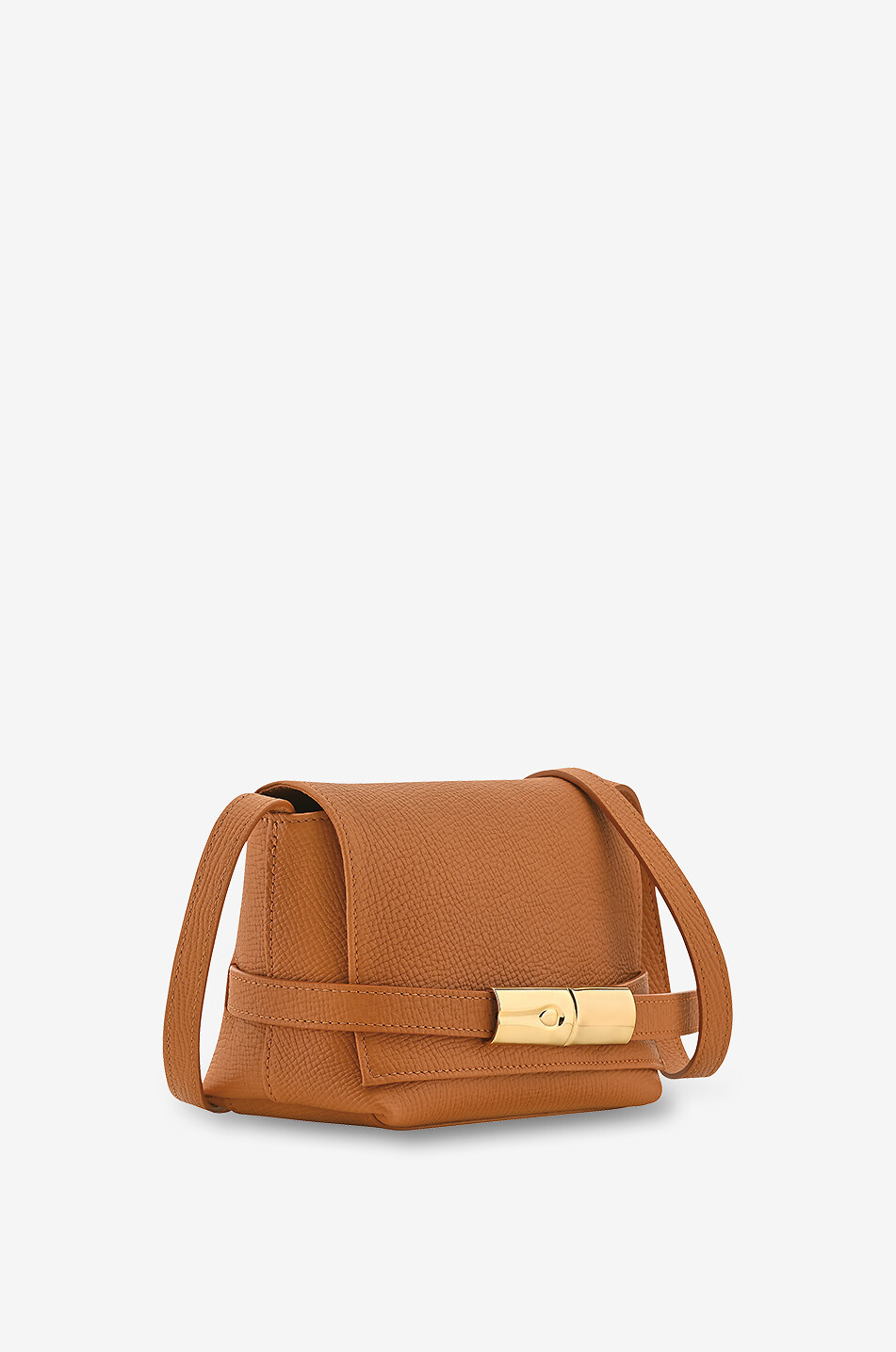 LONGCHAMP Le Smart S grained leather crossbody bag Women CAMEL 2