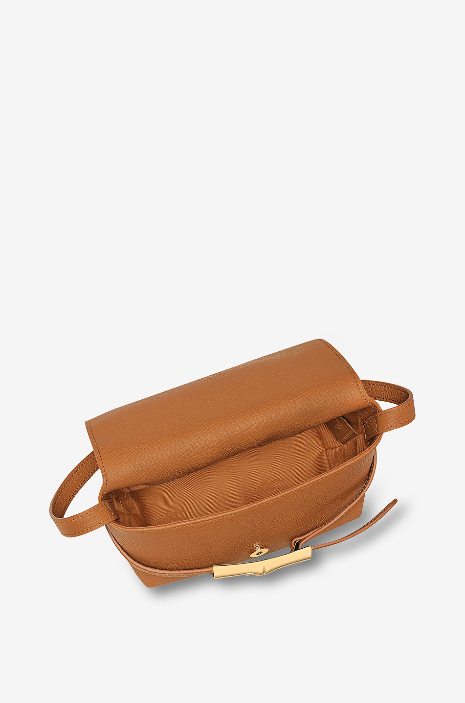 LONGCHAMP Le Smart S grained leather crossbody bag Women CAMEL 6