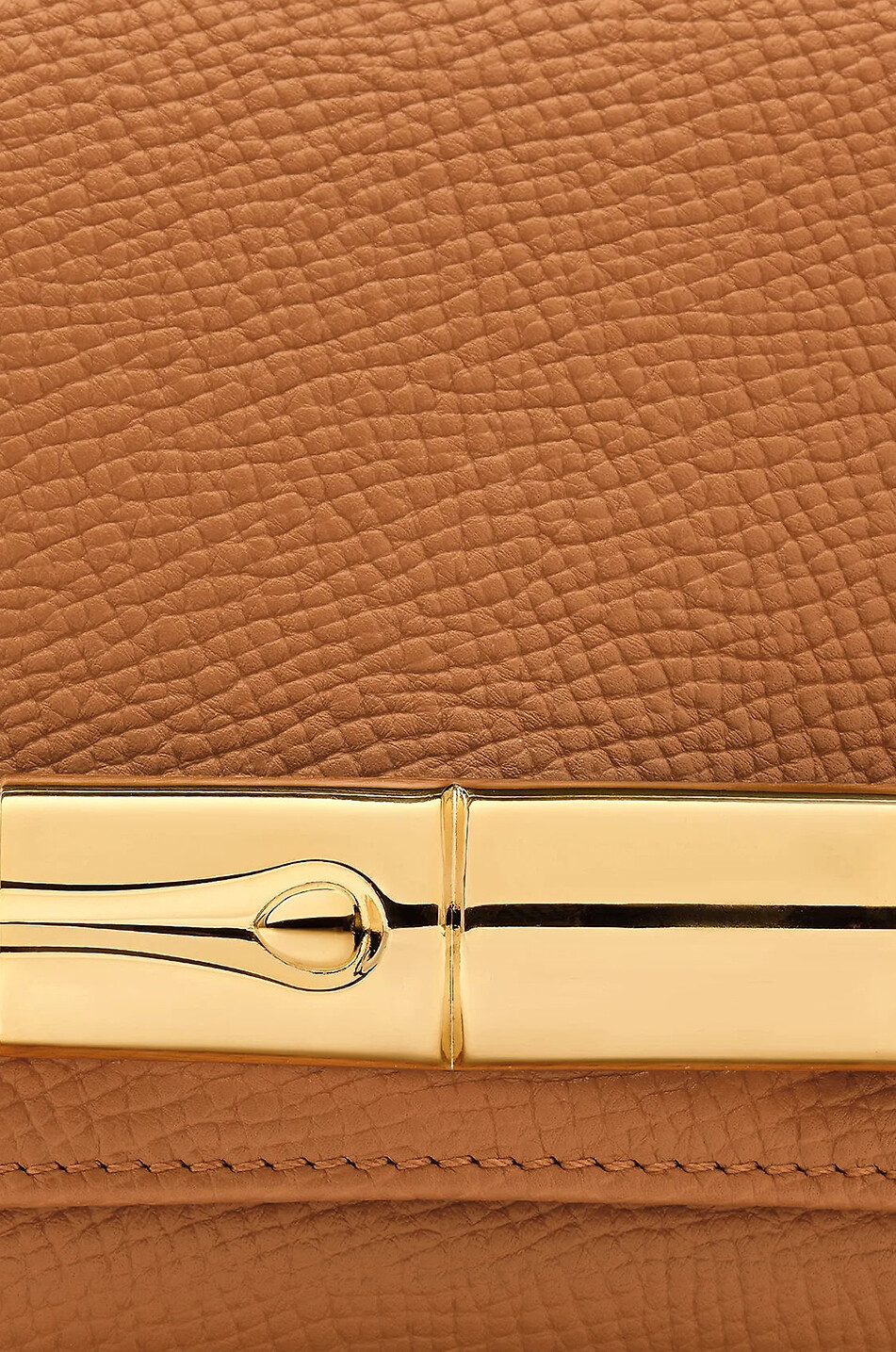 LONGCHAMP Le Smart S grained leather crossbody bag Women CAMEL 7