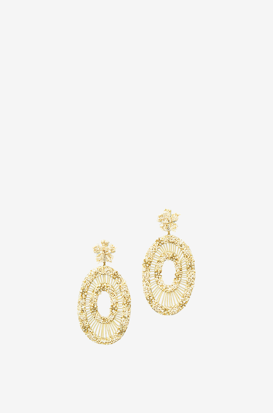 DEEPA GURNANI Boucles d'oreilles pendantes en perles de verre Hway Femme BLANC CASSE 1
