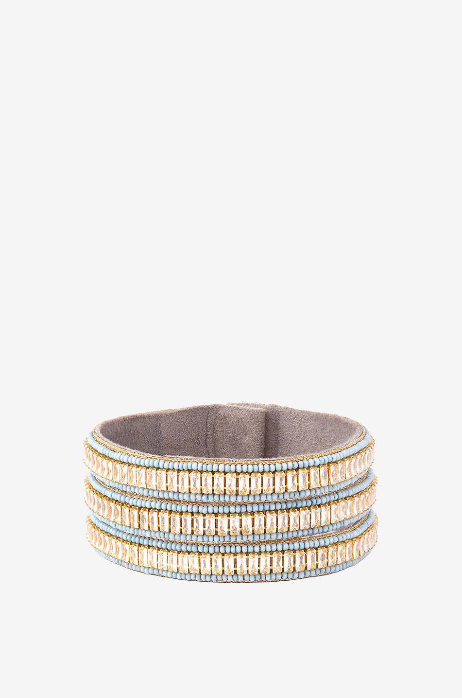 DEEPA GURNANI Mit Perlen und Kristallen besticktes Armband Alonsina Damen HELLBLAU 1