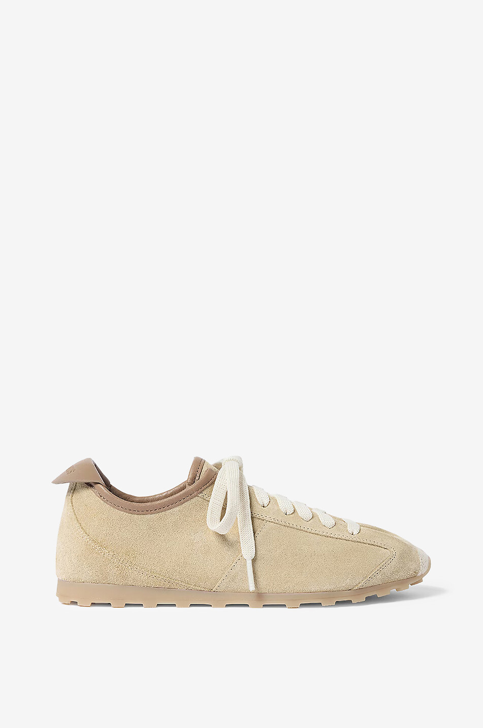 JACQUEMUS Baskets basses à lacets en daim Les Tennis Femme BEIGE 1