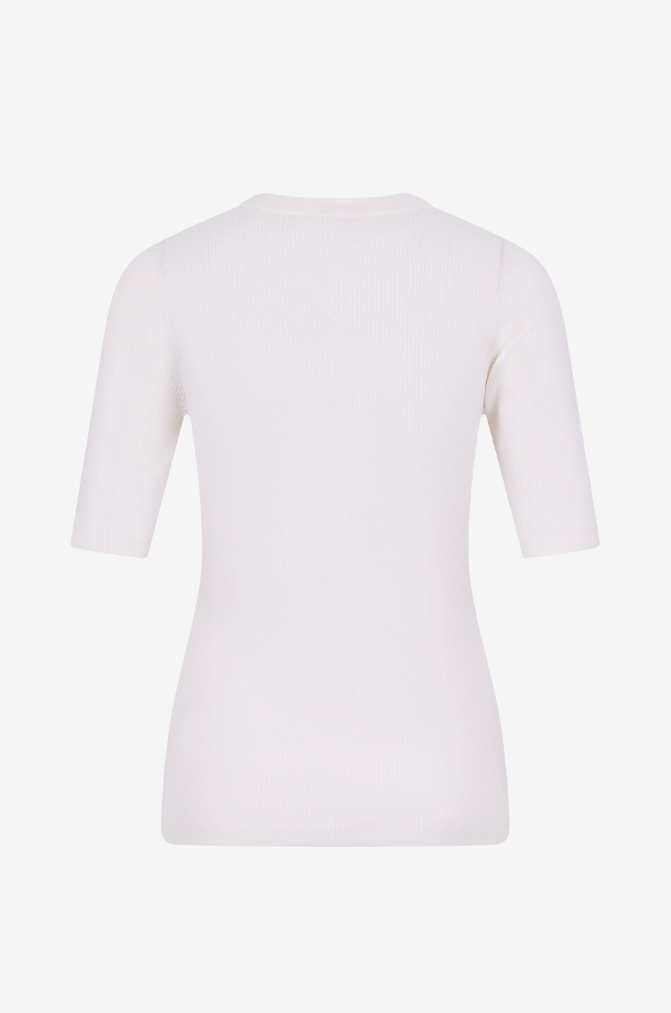 BONGENIE Gerippter Rundhalspullover aus Jersey Damen CREMEFARBEN 2