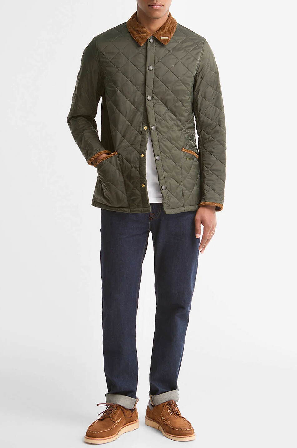 BARBOUR Herit Liddesdale quilted shirt-collar lightweight jacket Men GREEN 2