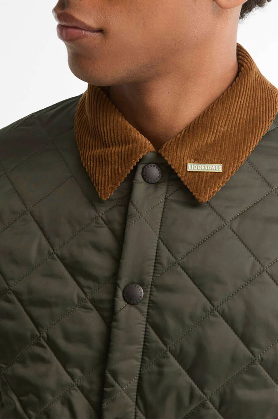 BARBOUR Herit Liddesdale quilted shirt-collar lightweight jacket Men GREEN 5