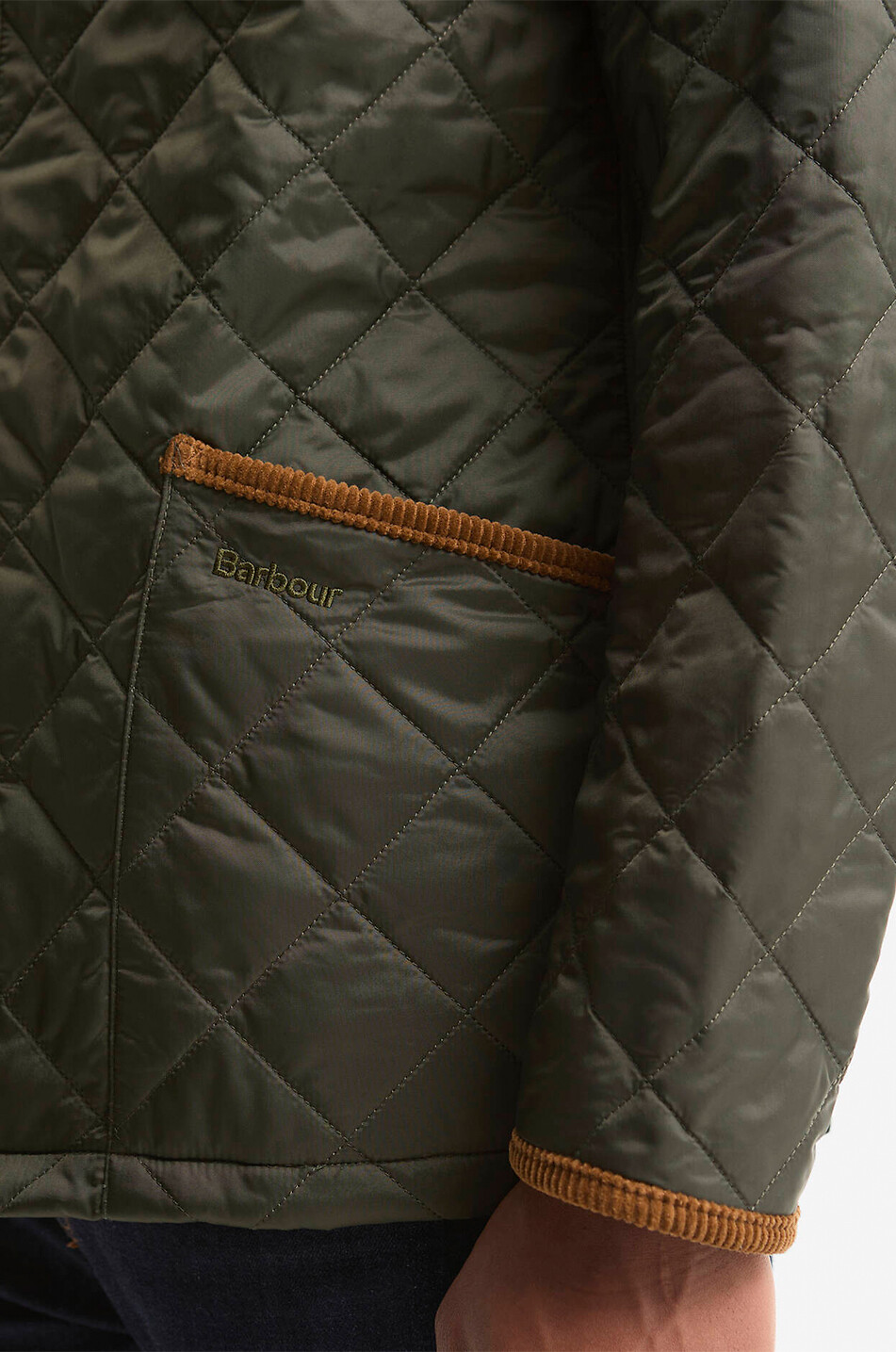 BARBOUR Herit Liddesdale quilted shirt-collar lightweight jacket Men GREEN 7