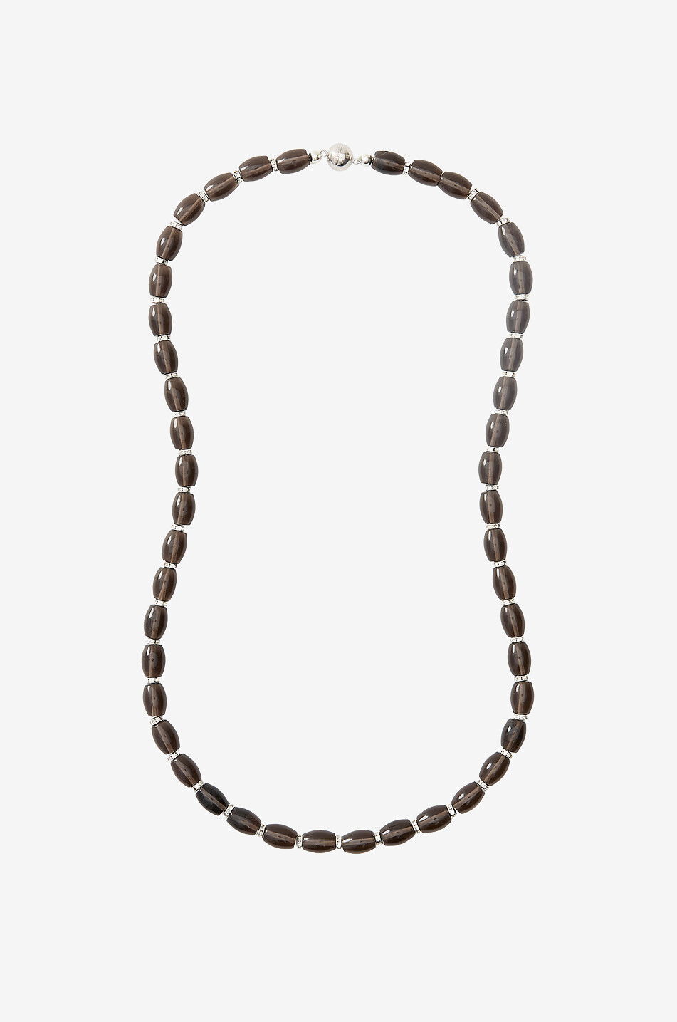 JULIETTA Sautoir en perles de quartz fumé Donna Linea Femme GRIS 1