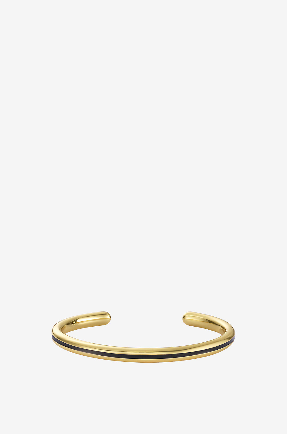 BANGLE UP Ligne Noir Carbon slim enamelled gold-tone bangle Women BLACK 1