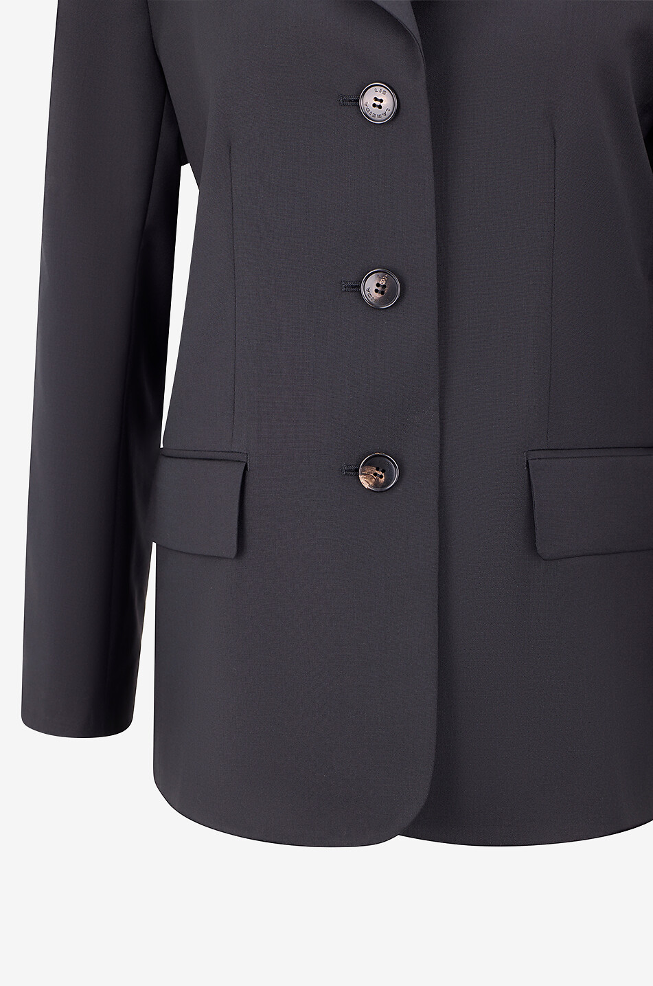 LIS LAREIDA Langer Blazer aus Schurwolle und Mohair Nathalia Damen SCHWARZ 3