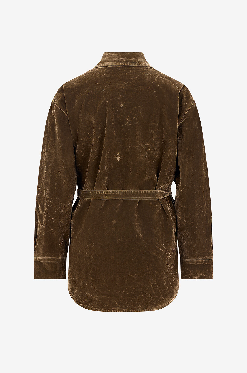 SHAFT Lory crinkled cotton velvet lightweight jacket Women GREEN 2