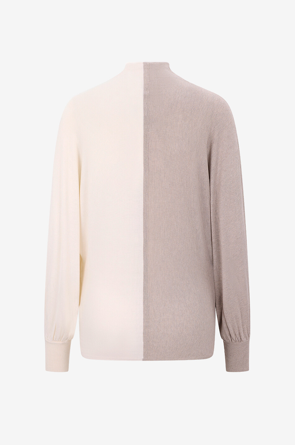 JACQUEMUS Pull à col montant en soie mélangée Le Polo Losange Femme BEIGE 2
