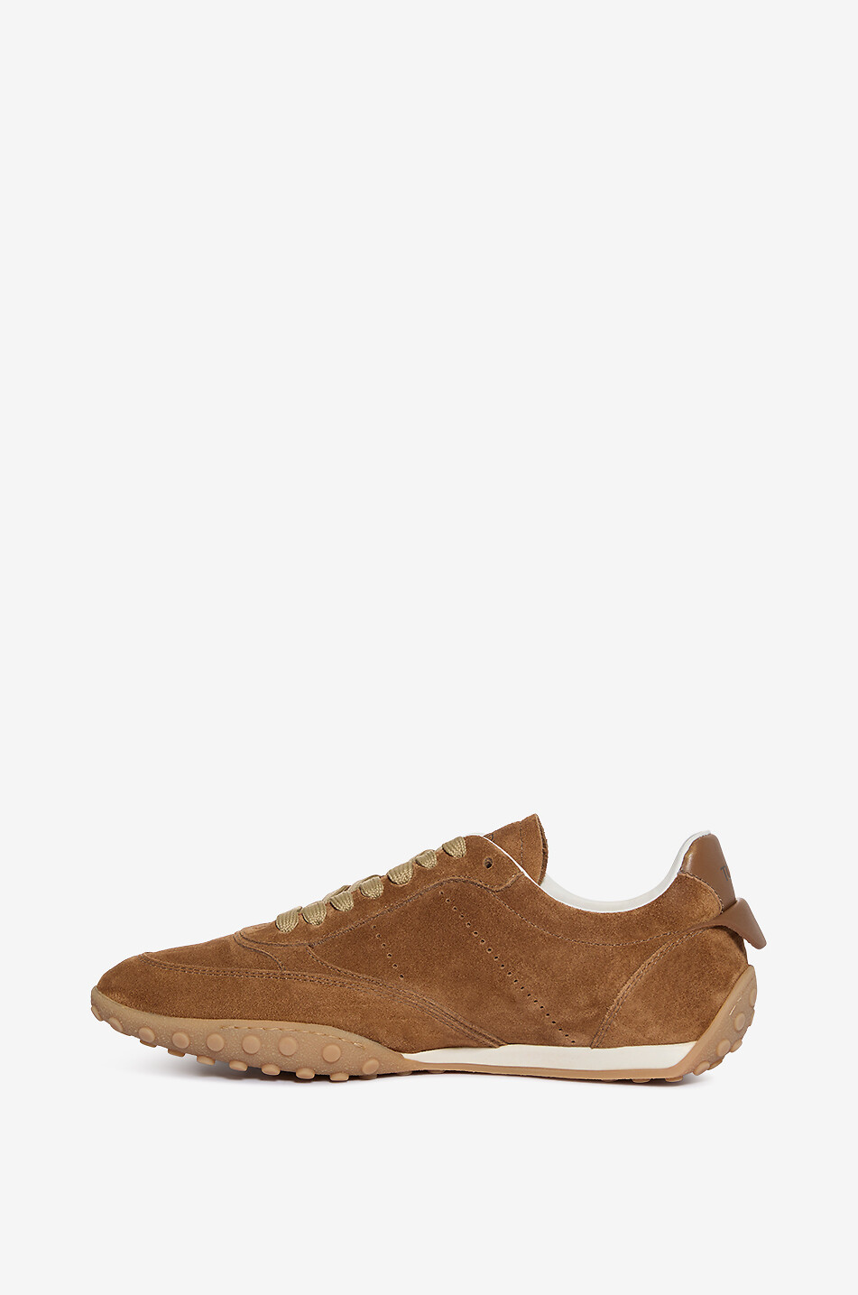 TOD'S Niedrige Schnürsneakers aus Veloursleder Damen BRAUN 3