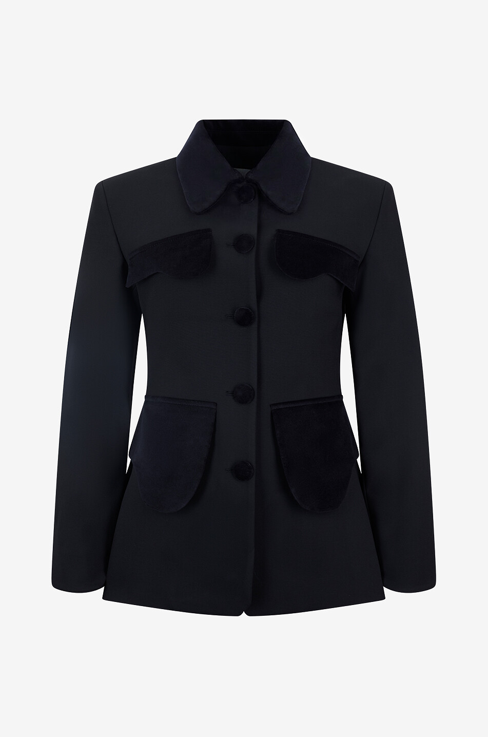 DESTREE Tamara Gallie viscose fitted shirt-collar lightweight jacket Women BLACK 1