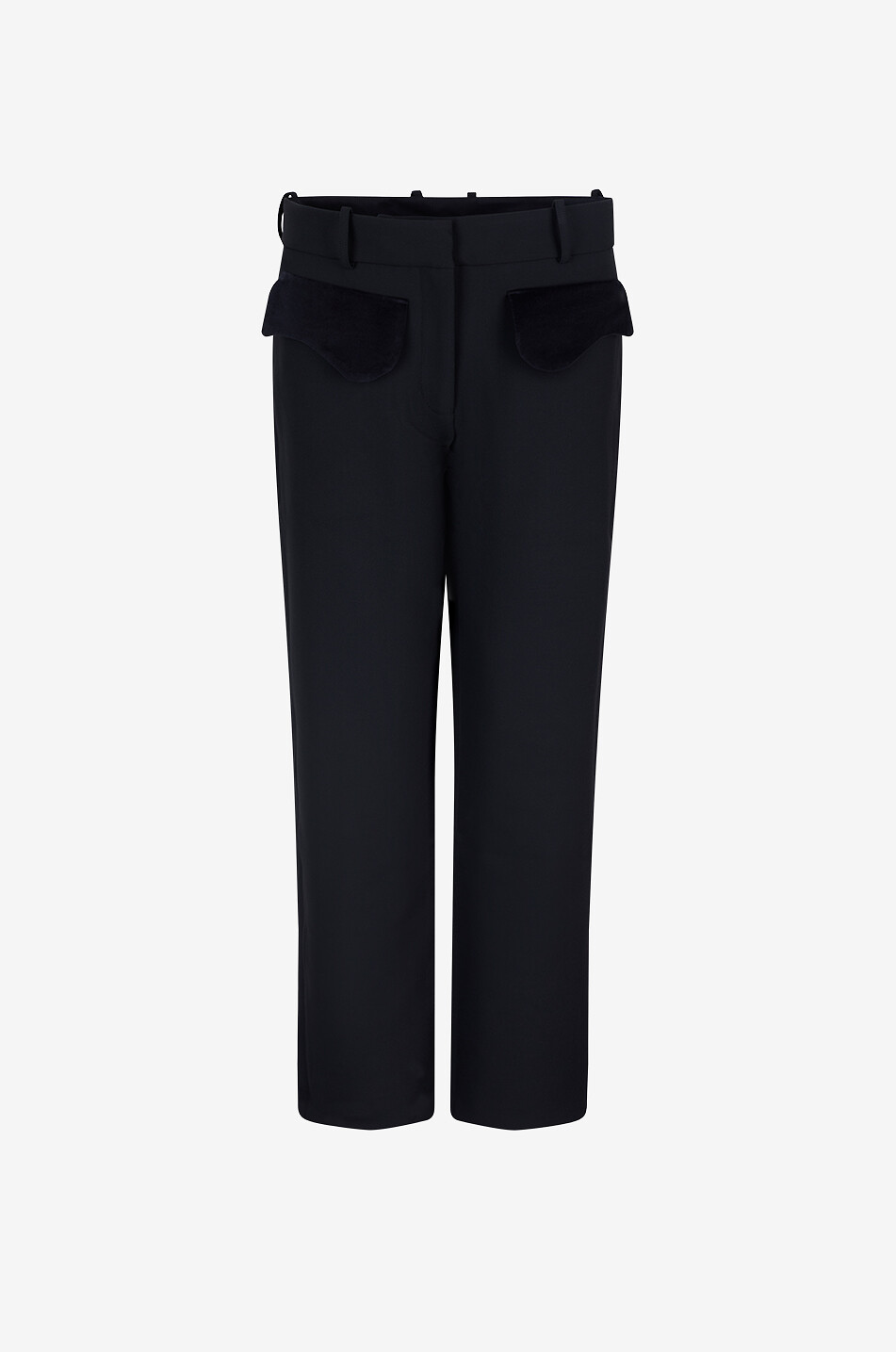 Tina Gallie blended cotton straight-leg trousers