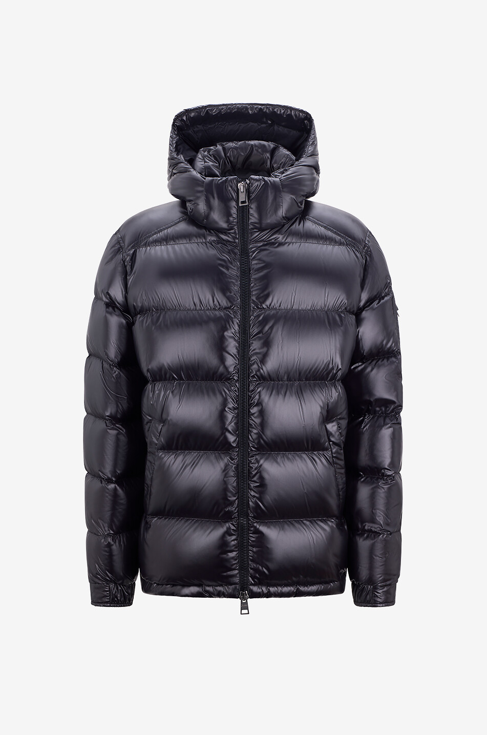 HERNO Doudoune courte à capuche en tissu technique matelassé Homme NOIR 1