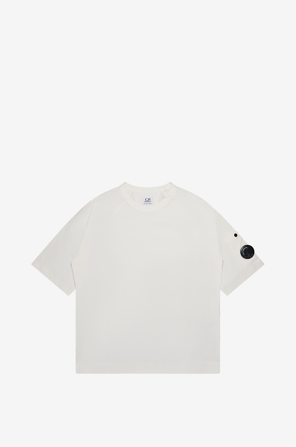 C.P. COMPANY U16 Lens boys' short-sleeved T-shirt Boy EGGSHELL 1