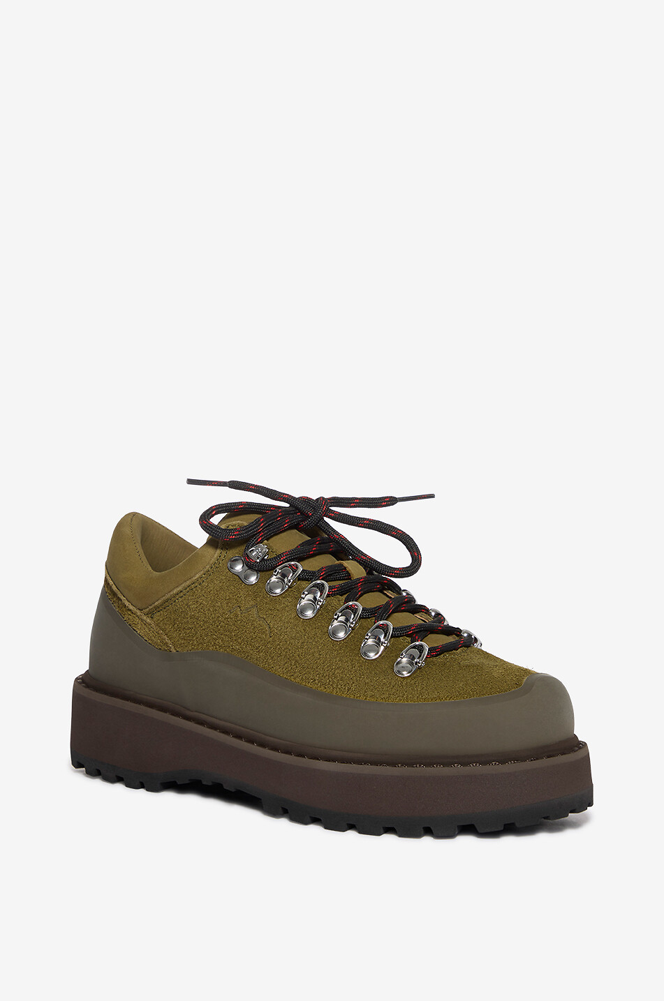 DIEMME Chaussures de montagne à lacets en daim Cornaro Due Gomma Femme VERT FONCÉ 1
