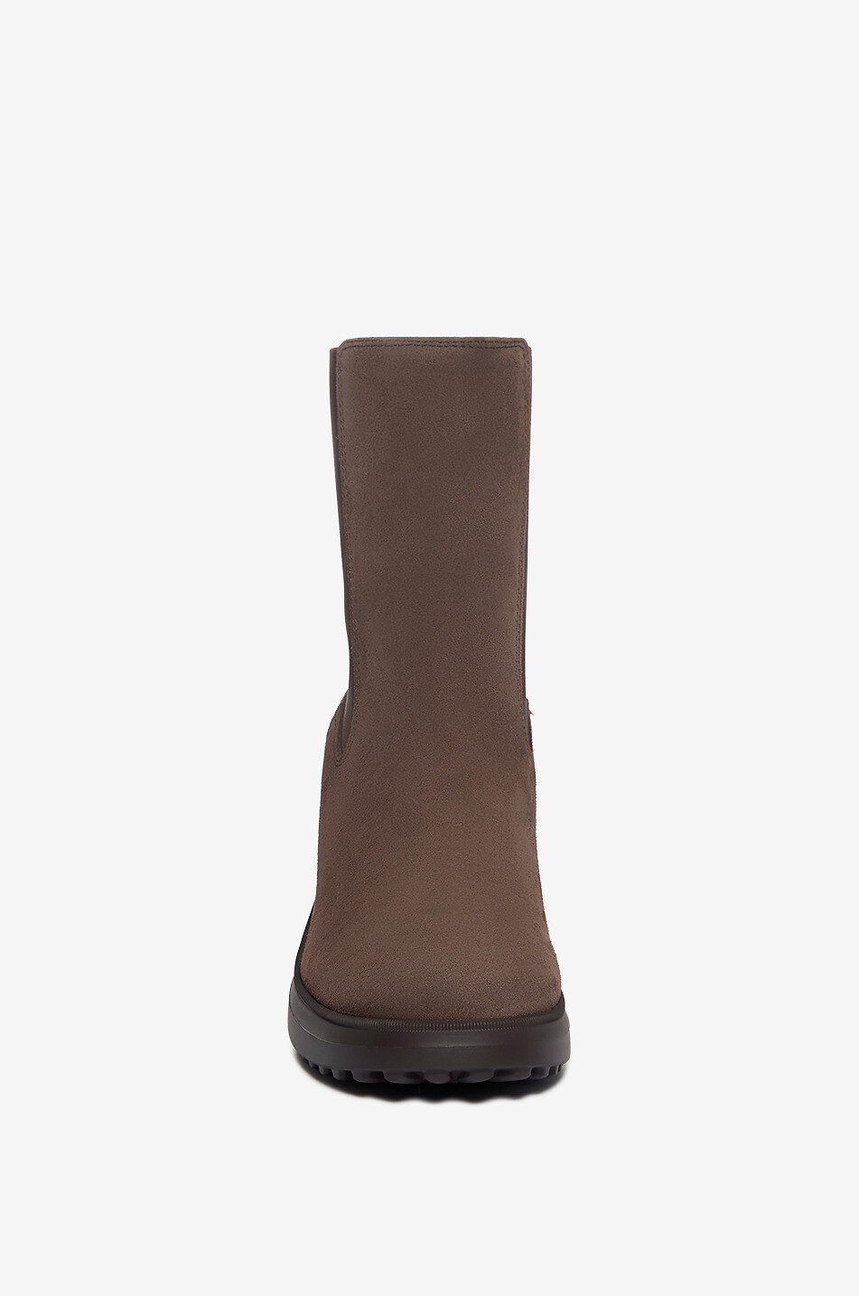 HOGAN Bottines chelsea à talon carré en cuir de veau H724 Femme MARRON FONCÉ 2