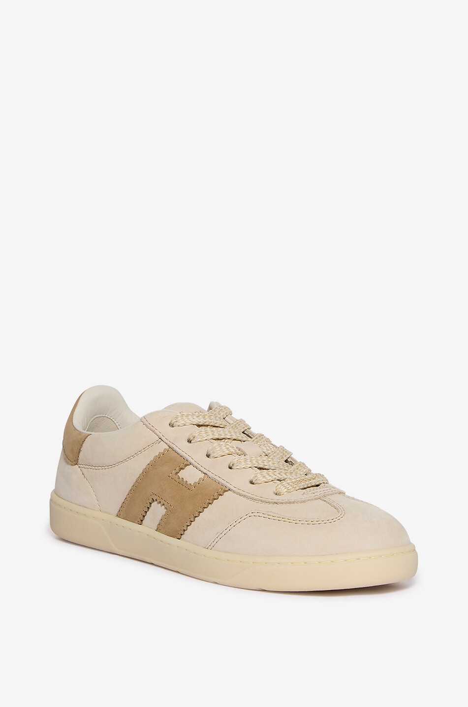 HOGAN Niedrige Schnürsneakers aus Nubukleder Hogan Cool Damen BEIGE 1