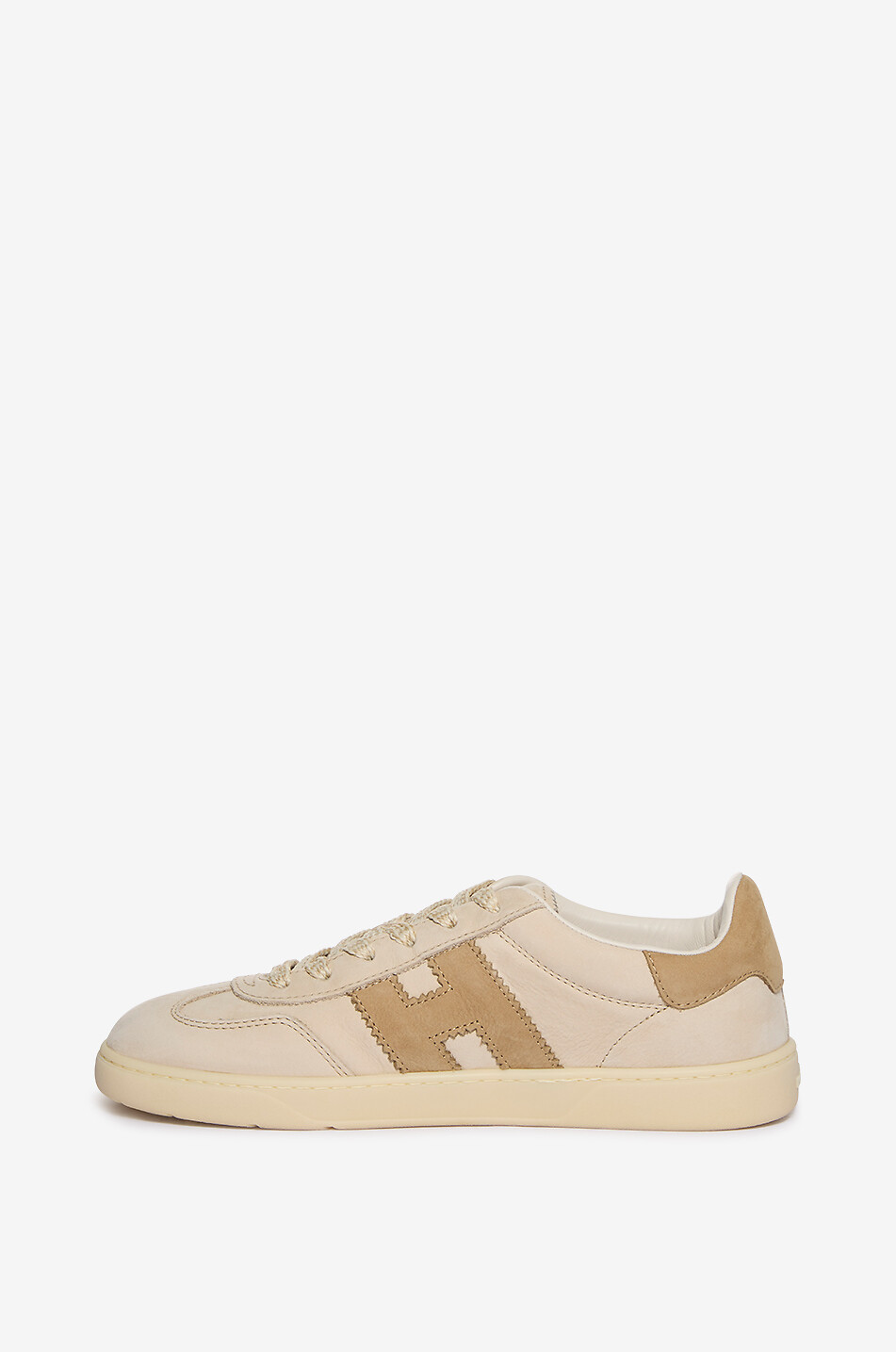HOGAN Niedrige Schnürsneakers aus Nubukleder Hogan Cool Damen BEIGE 3