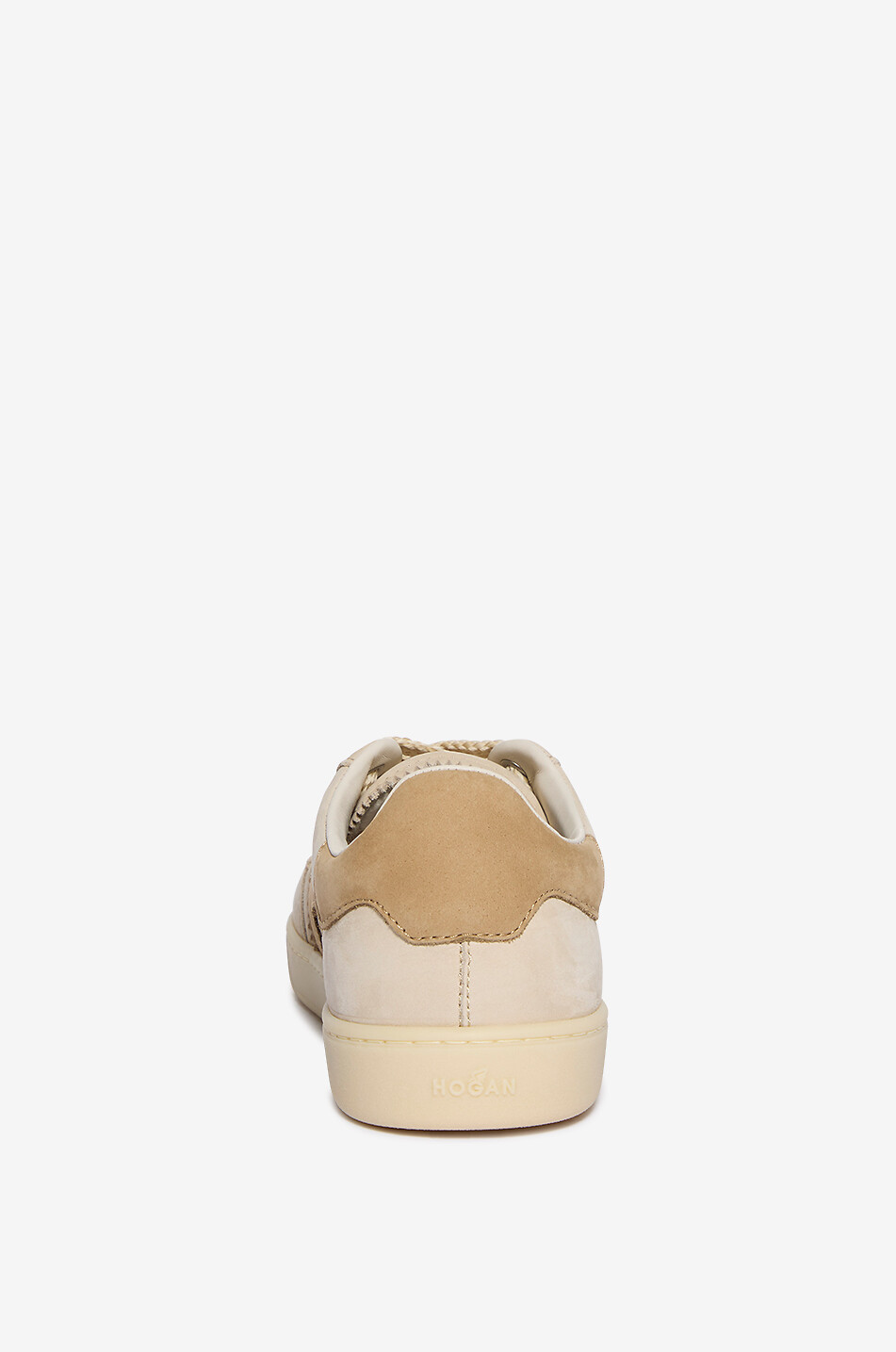 HOGAN Niedrige Schnürsneakers aus Nubukleder Hogan Cool Damen BEIGE 4